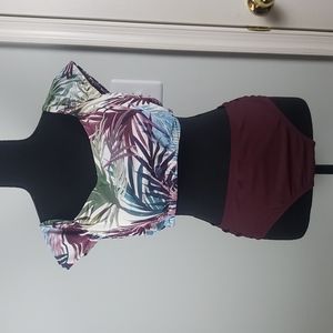 Brown and White 2 Piece (Swimsuit For All)